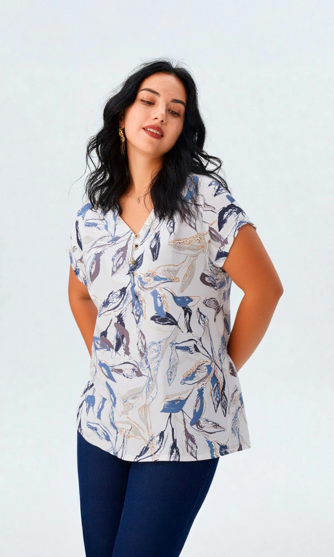 Blusa mujer manga corta estampada - Imagen 8