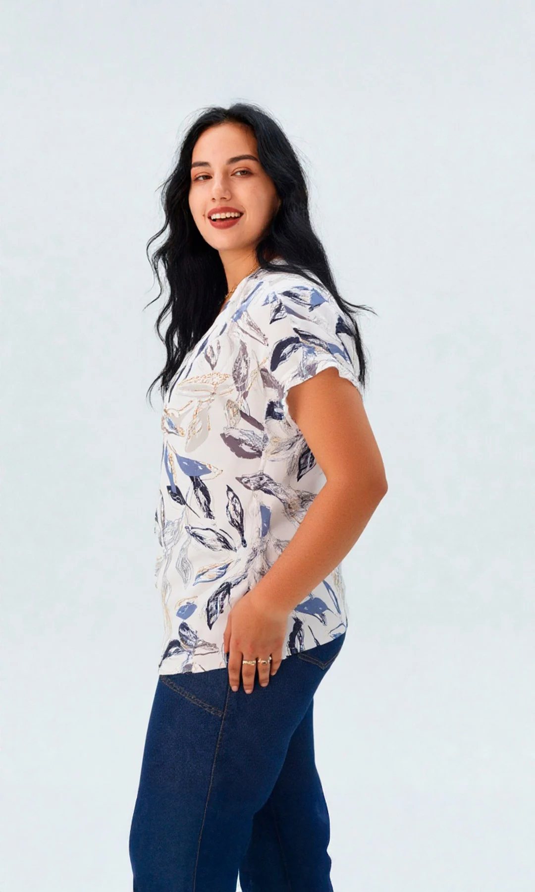 Blusa mujer manga corta estampada - Imagen 6
