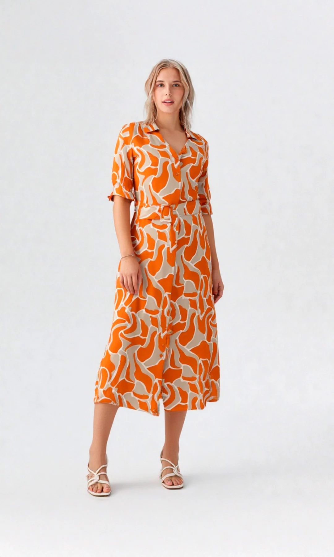 Vestido mujer manga corta estampado - Imagen 5