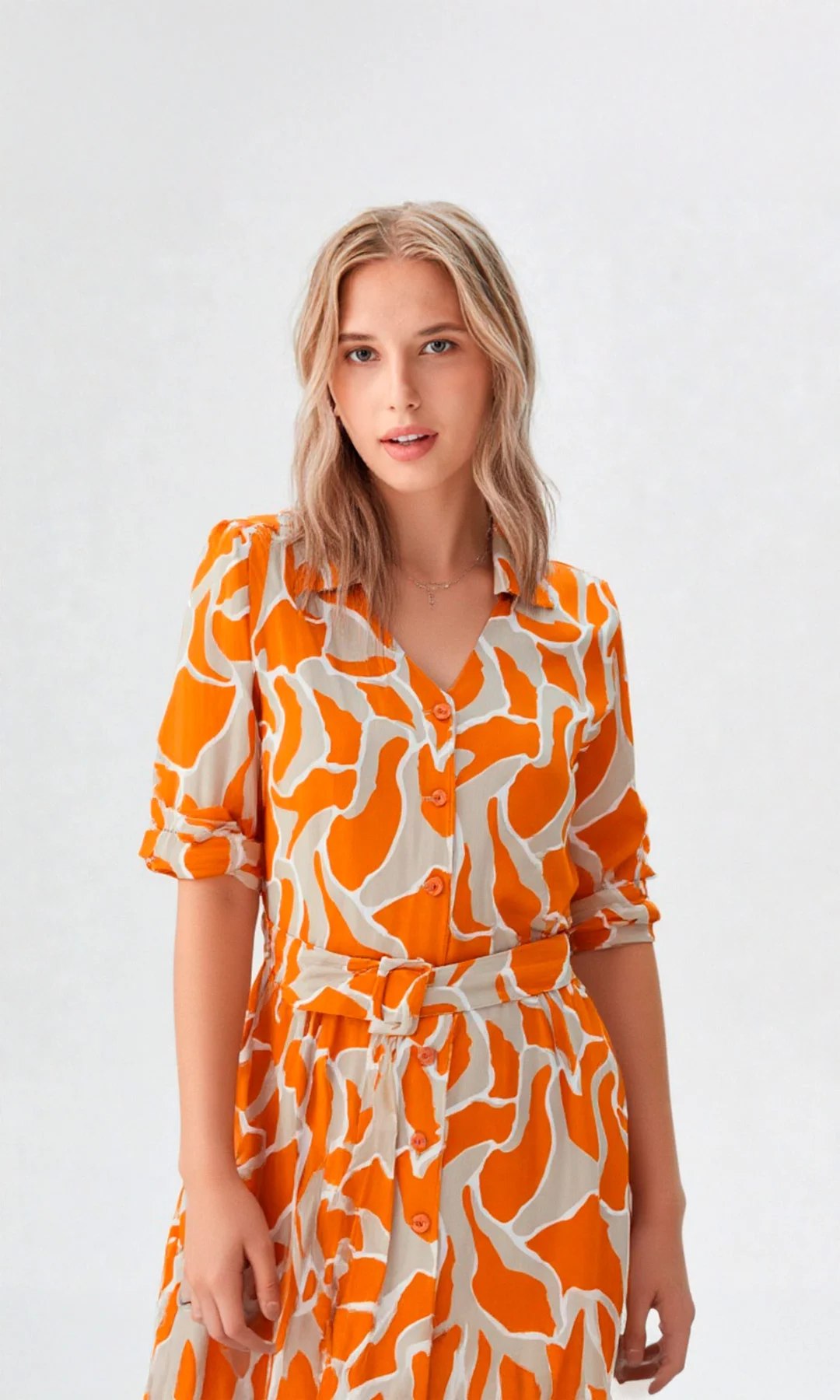 Vestido mujer manga corta estampado - Imagen 7