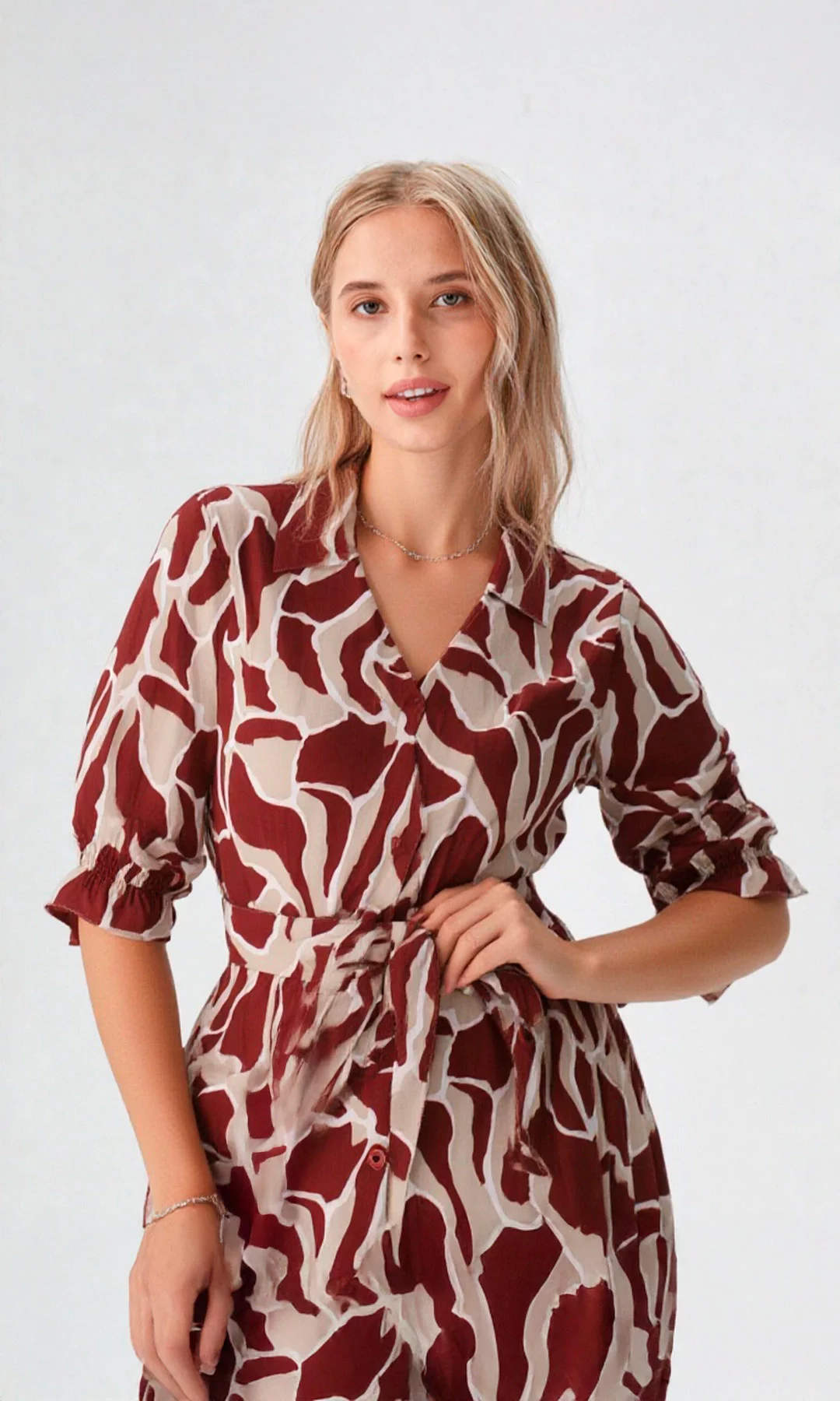 Vestido mujer manga corta estampado - Imagen 2