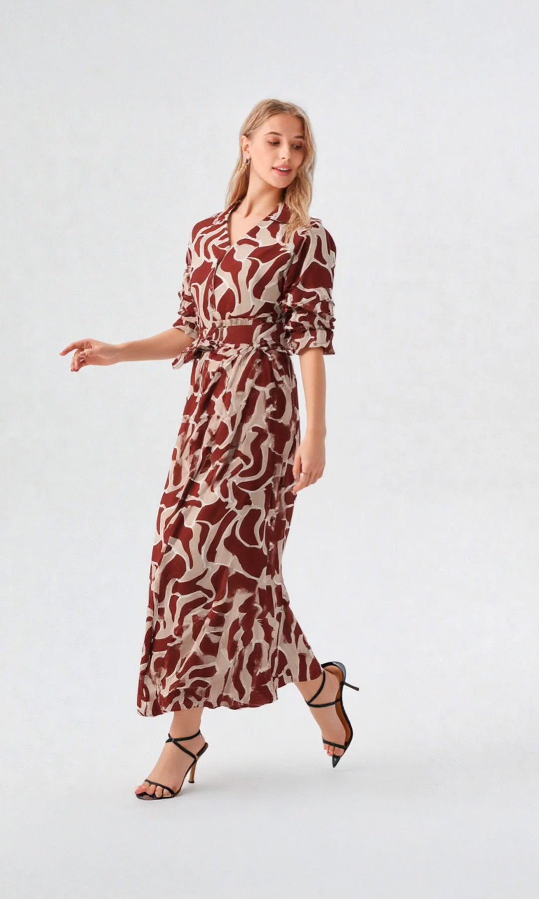 Vestido mujer manga corta estampado - Imagen 3