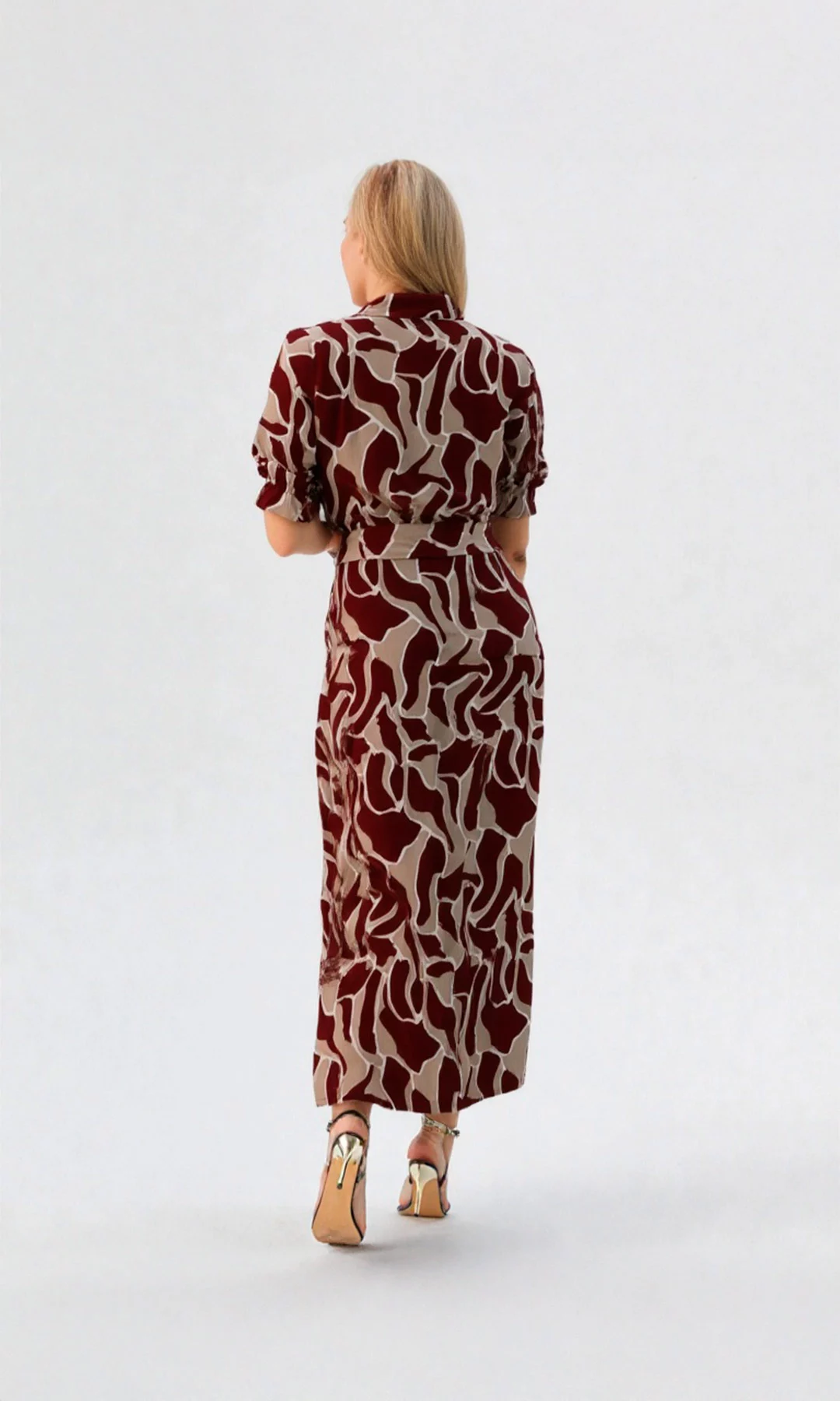 Vestido mujer manga corta estampado - Imagen 4