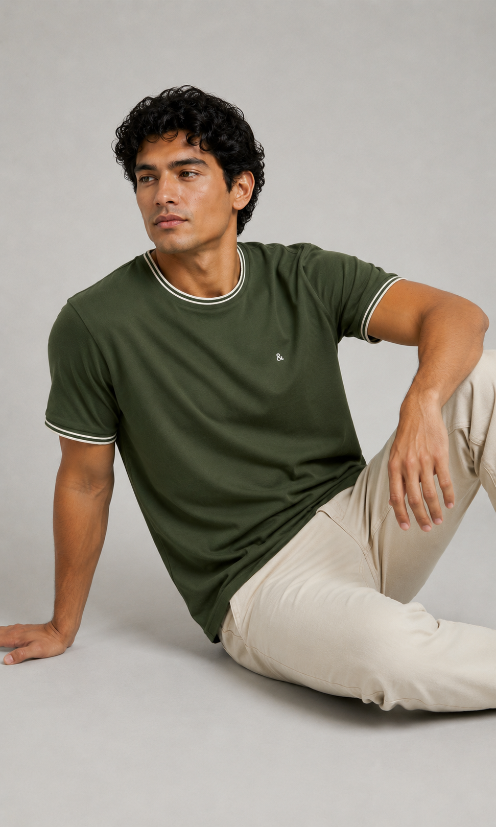 T-Shirt hombre manga corta unicolor - Imagen 2