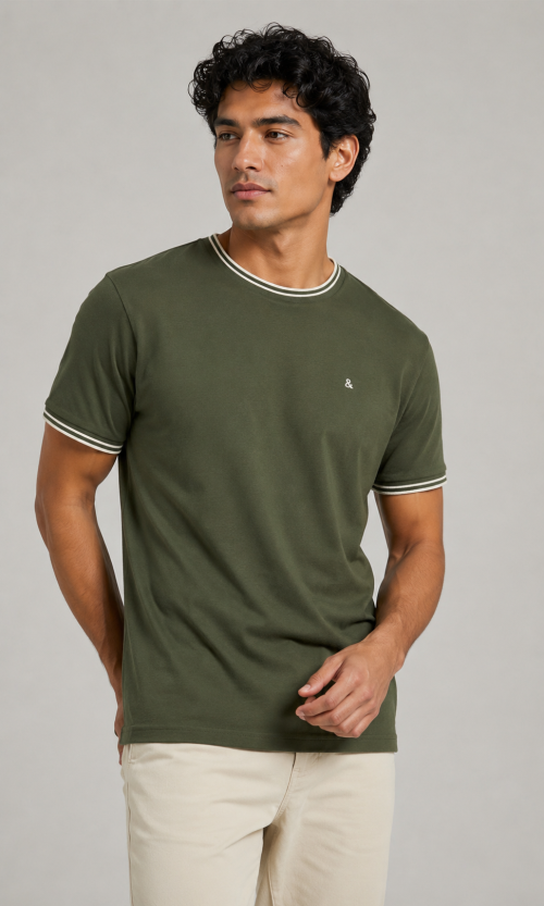 T-Shirt hombre manga corta unicolor