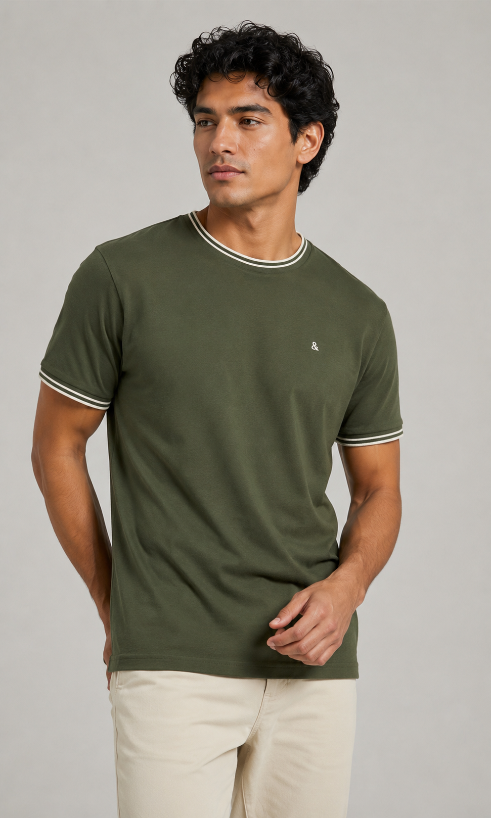 T-Shirt hombre manga corta unicolor