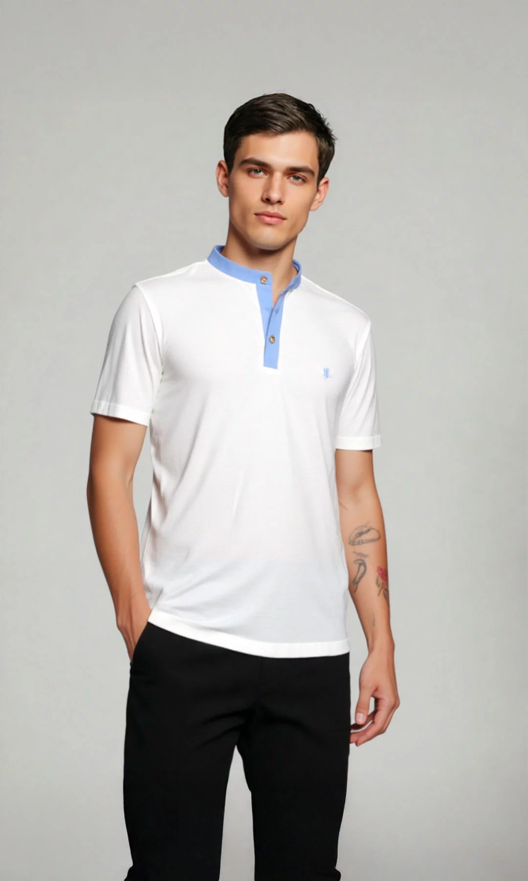 Polo hombre unicolor - Imagen 2