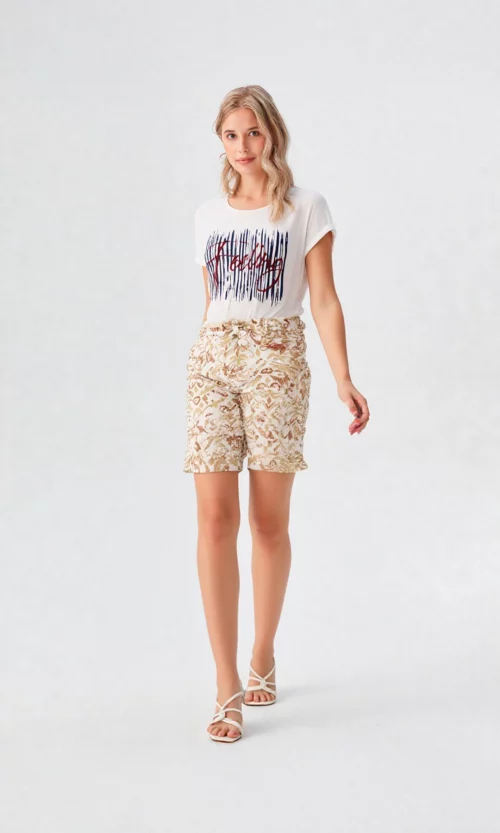 Bermuda mujer estampada