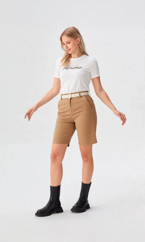 Bermuda mujer unicolor