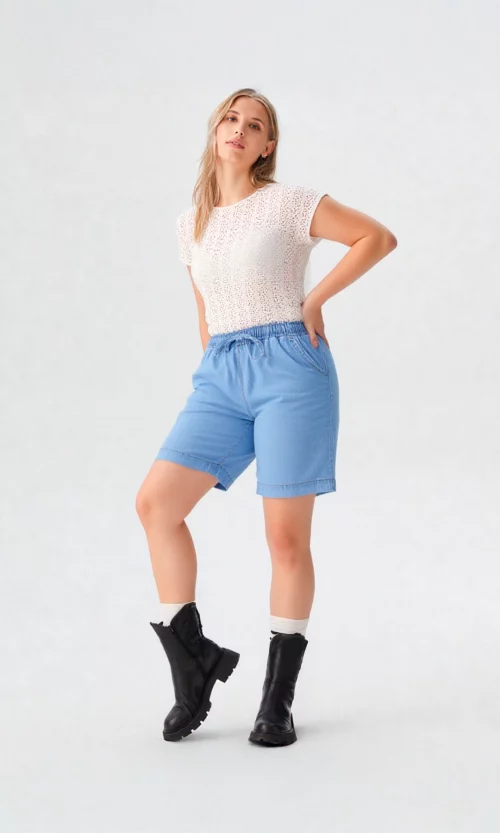 Bermuda mujer unicolor