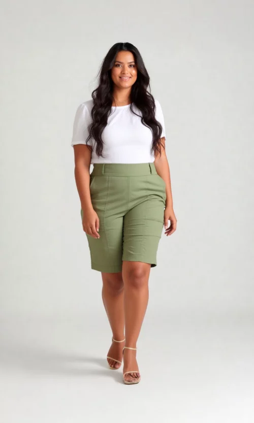 Bermuda mujer unicolor