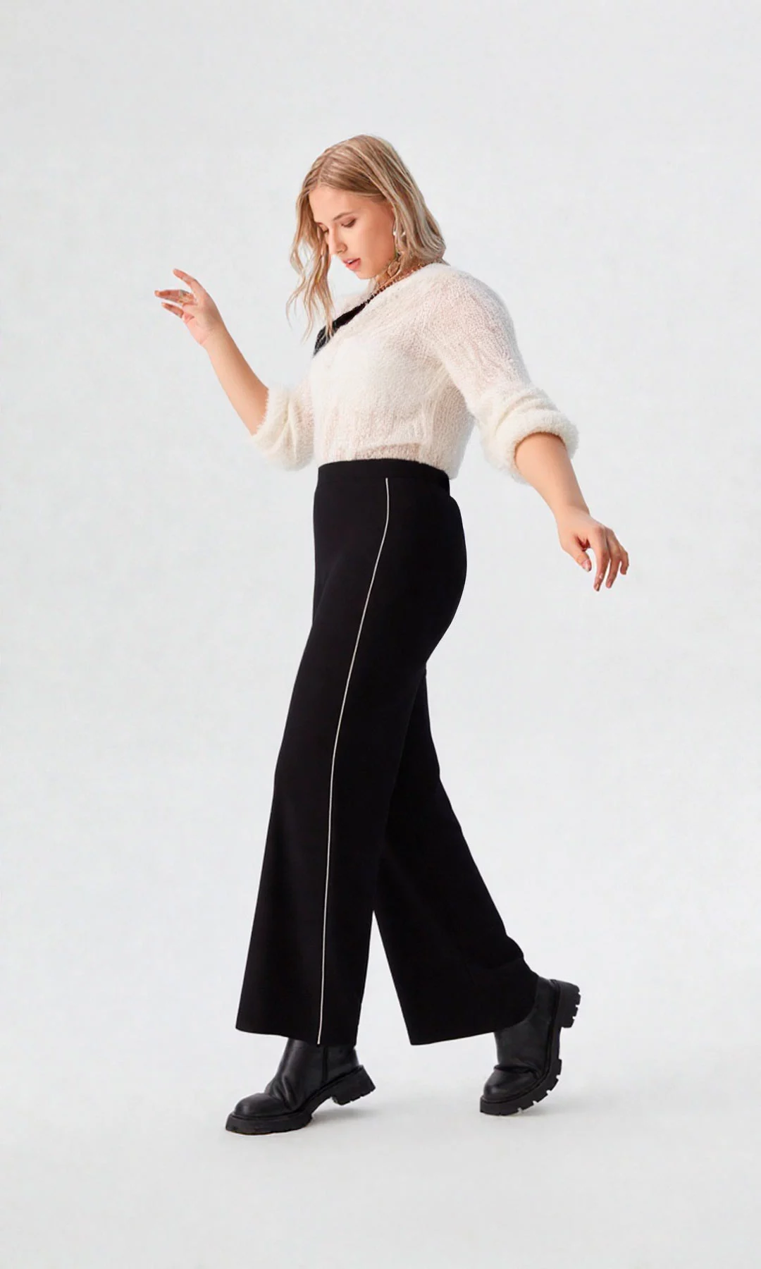 Pantalón mujer unicolor - Imagen 3