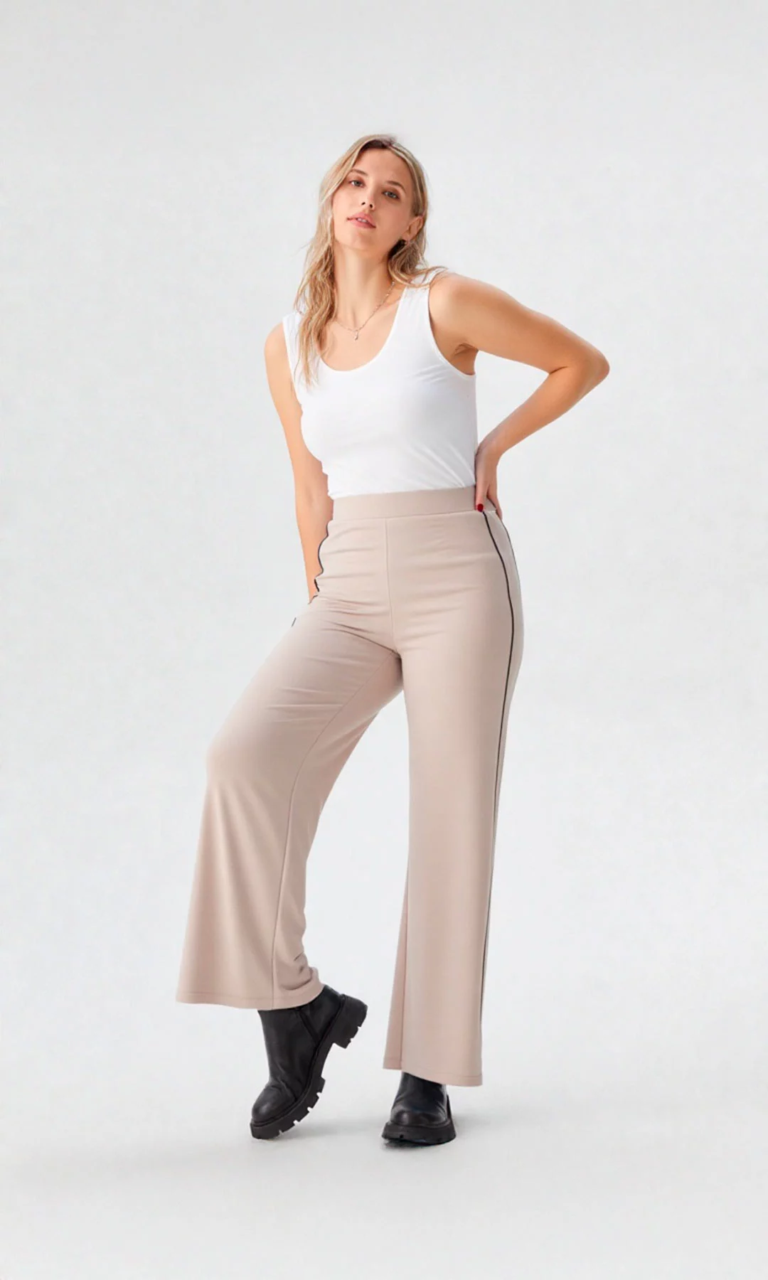 Pantalón mujer unicolor - Imagen 5