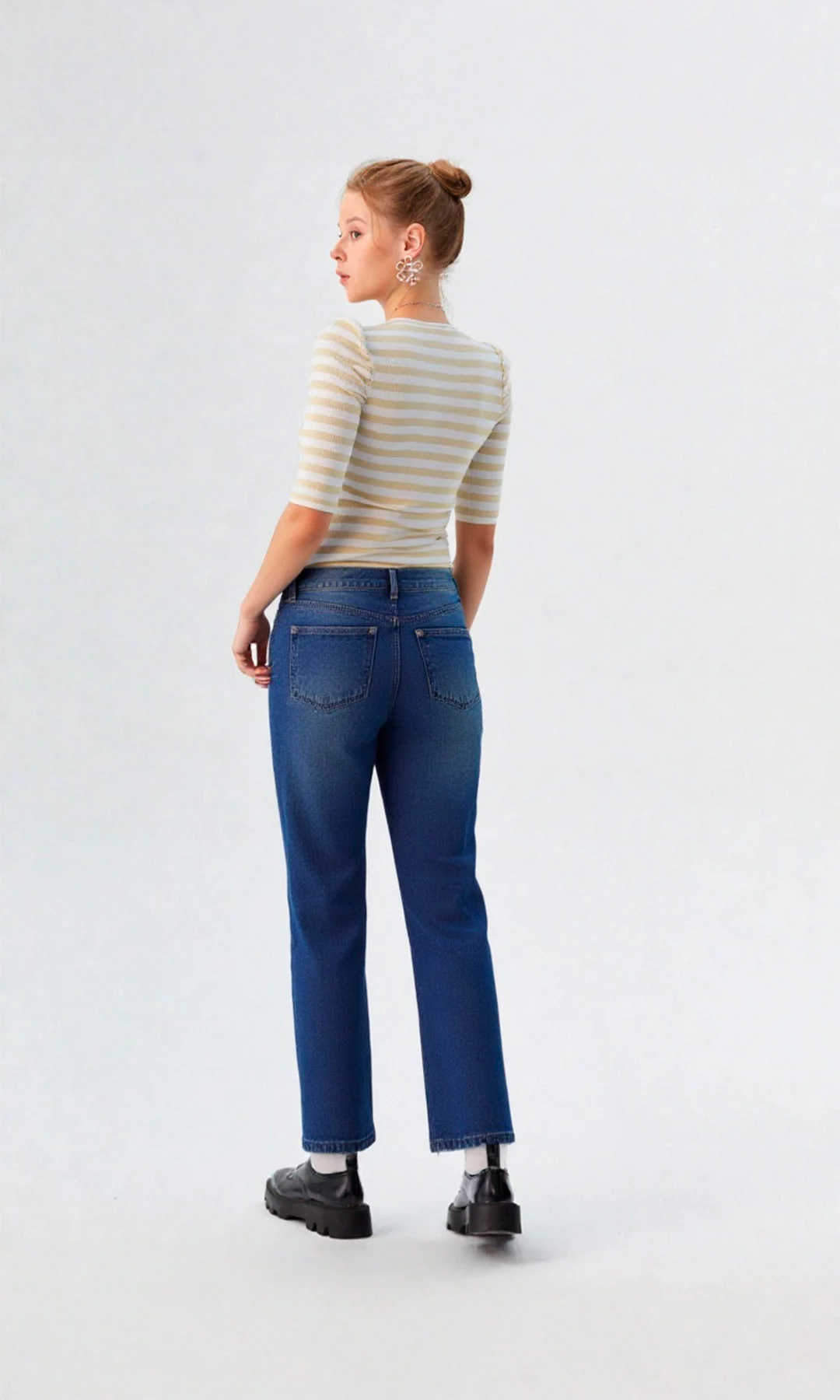 Camiseta mujer manga 3/4 rayas - Imagen 7