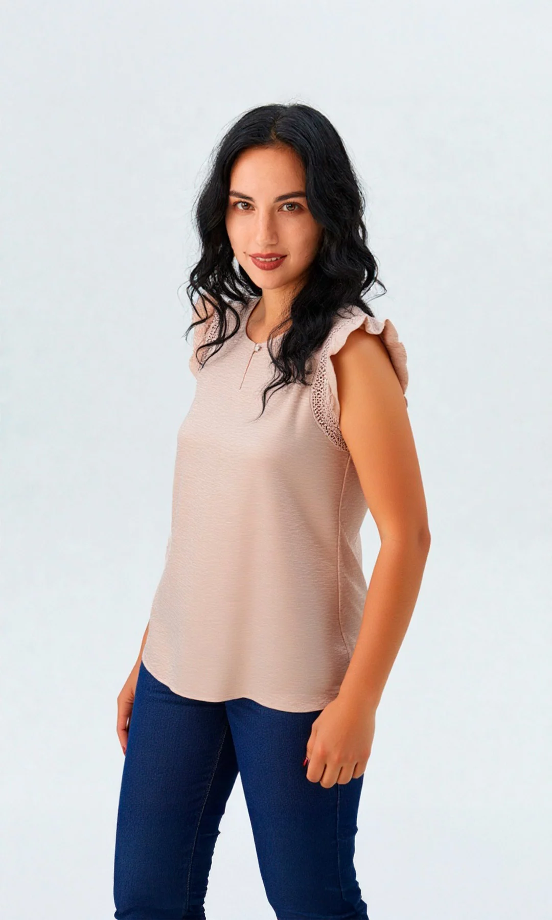 Blusa mujer manga sisa unicolor - Imagen 9