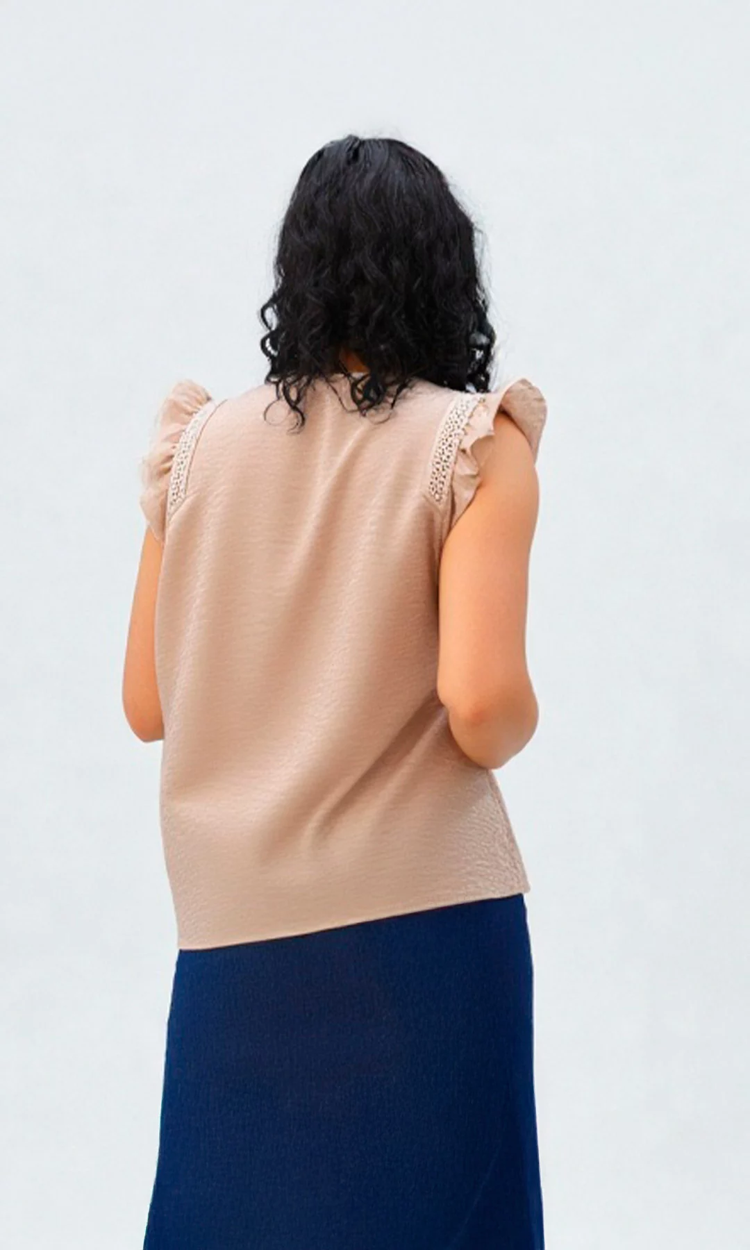 Blusa mujer manga sisa unicolor - Imagen 10