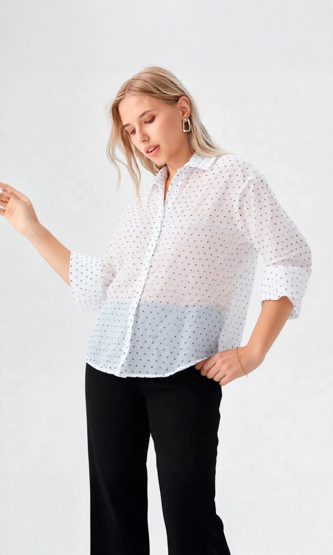 Blusa mujer manga 3/4 estampada