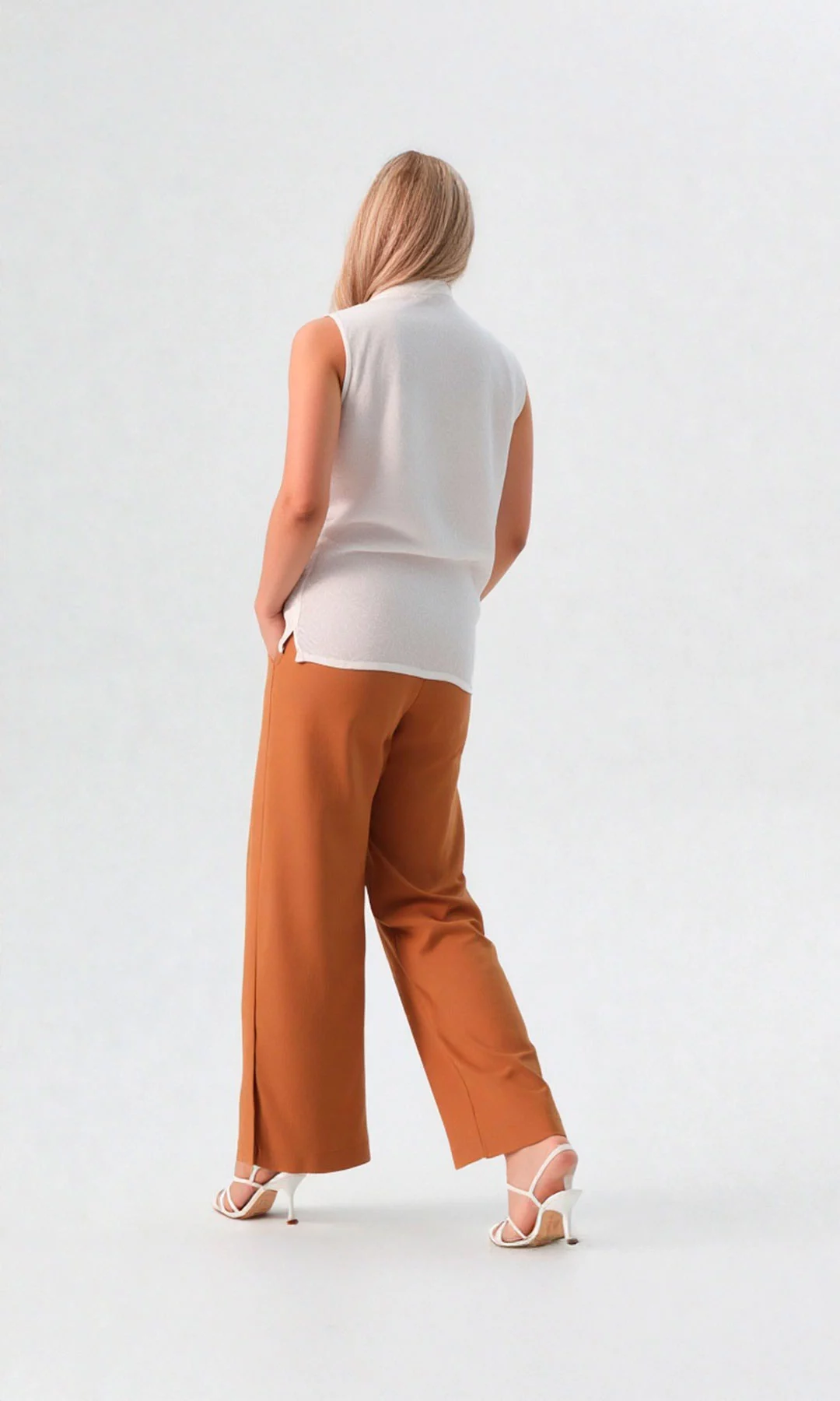 Blusa mujer manga sisa unicolor - Imagen 5