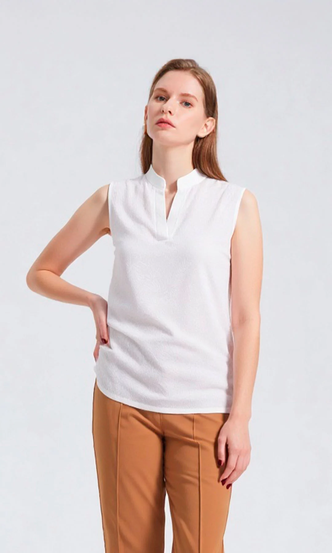 Blusa mujer manga sisa unicolor - Imagen 4