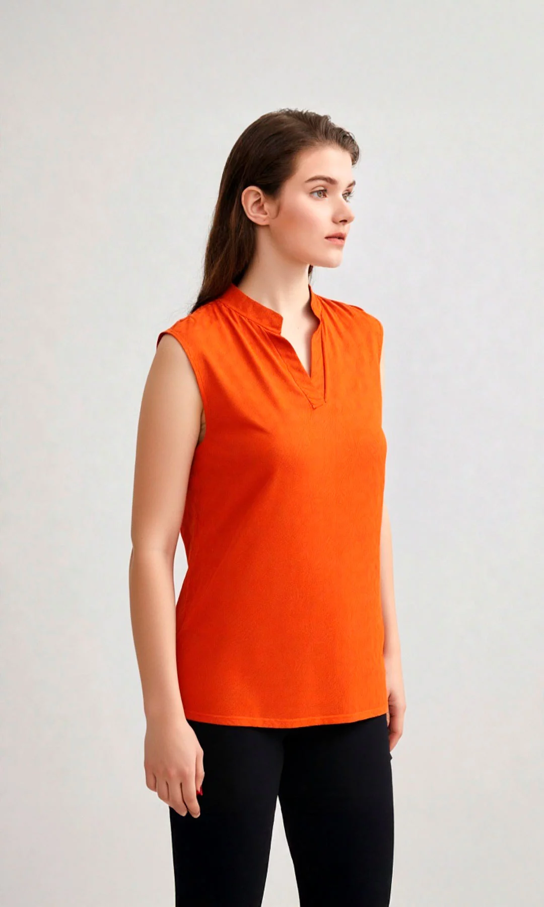 Blusa mujer manga sisa unicolor - Imagen 2