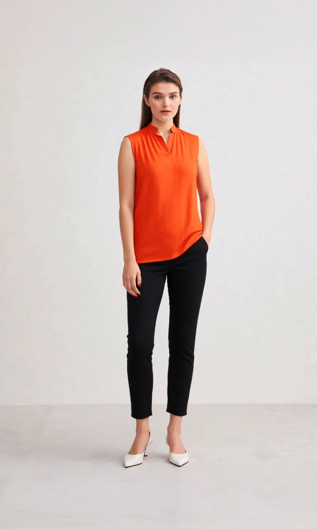 Blusa mujer manga sisa unicolor