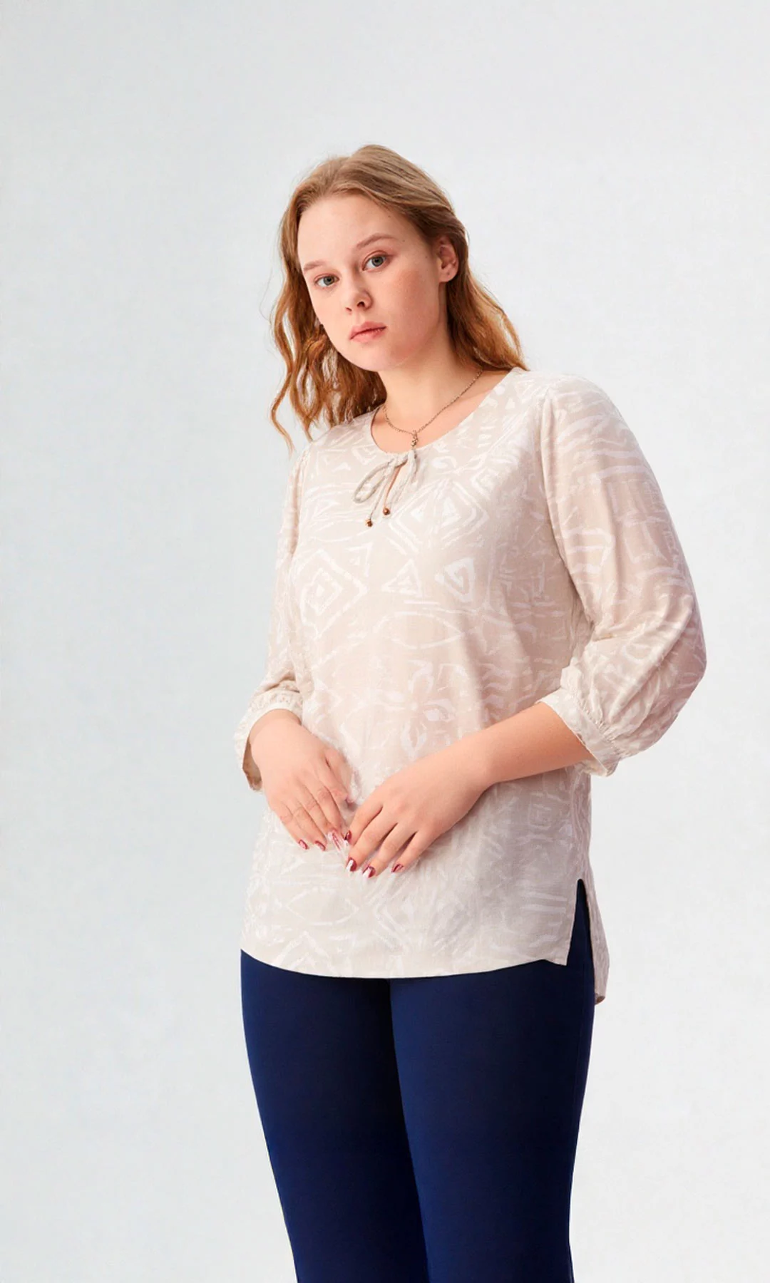 Blusa mujer manga 3/4 estampada