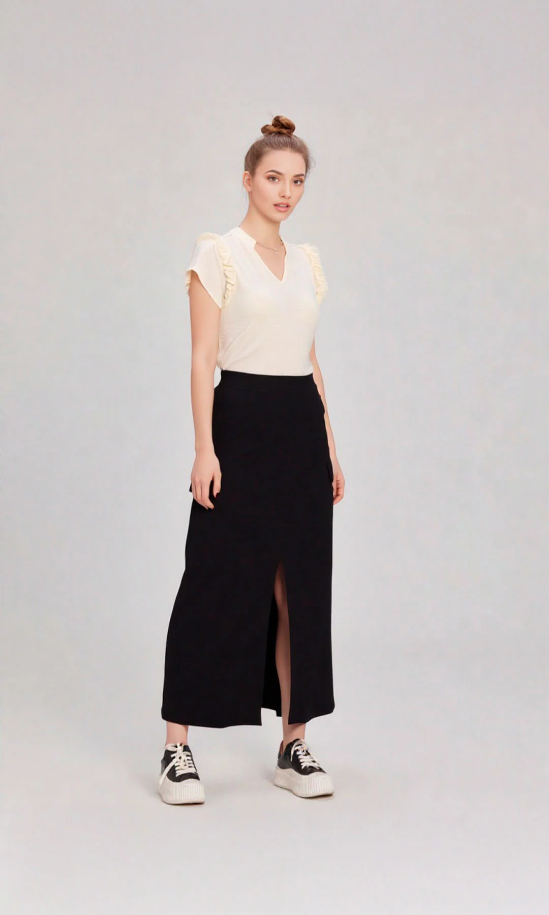 Falda mujer unicolor - Imagen 5