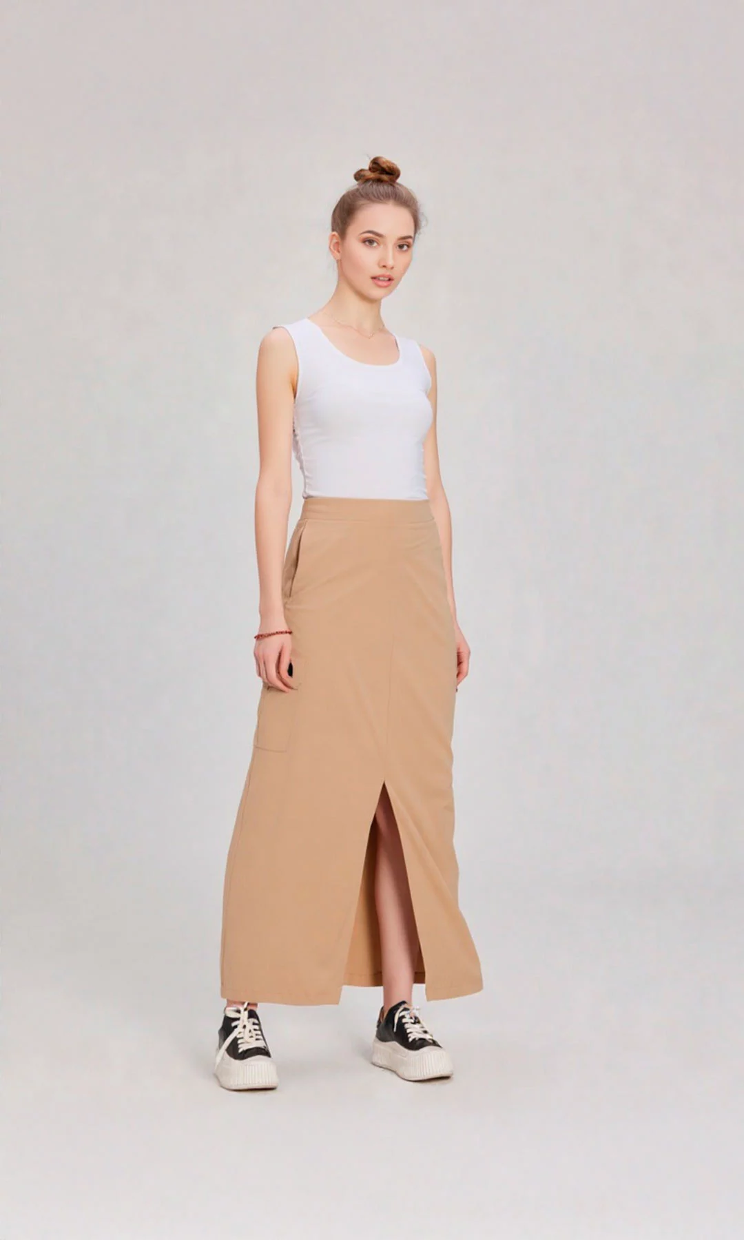 Falda mujer unicolor