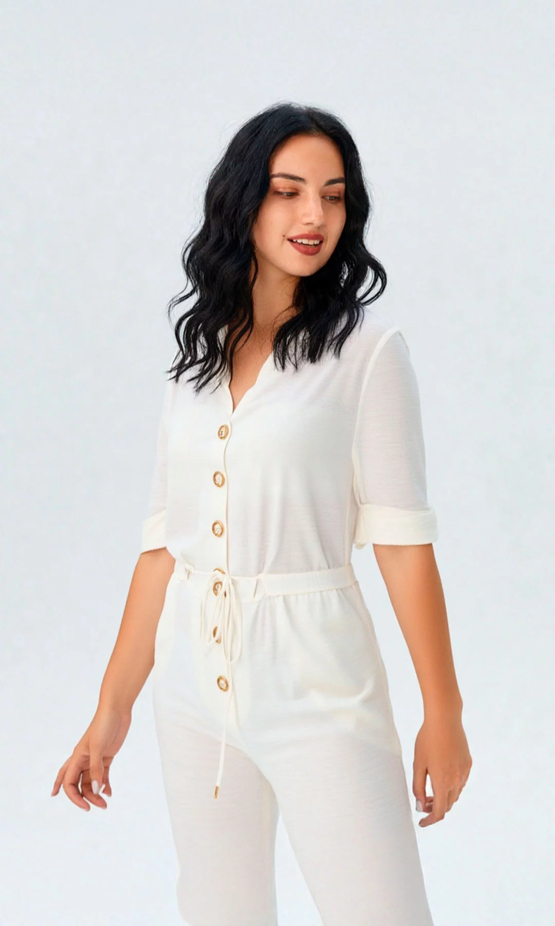 Enterizo mujer manga corta unicolor - Imagen 14