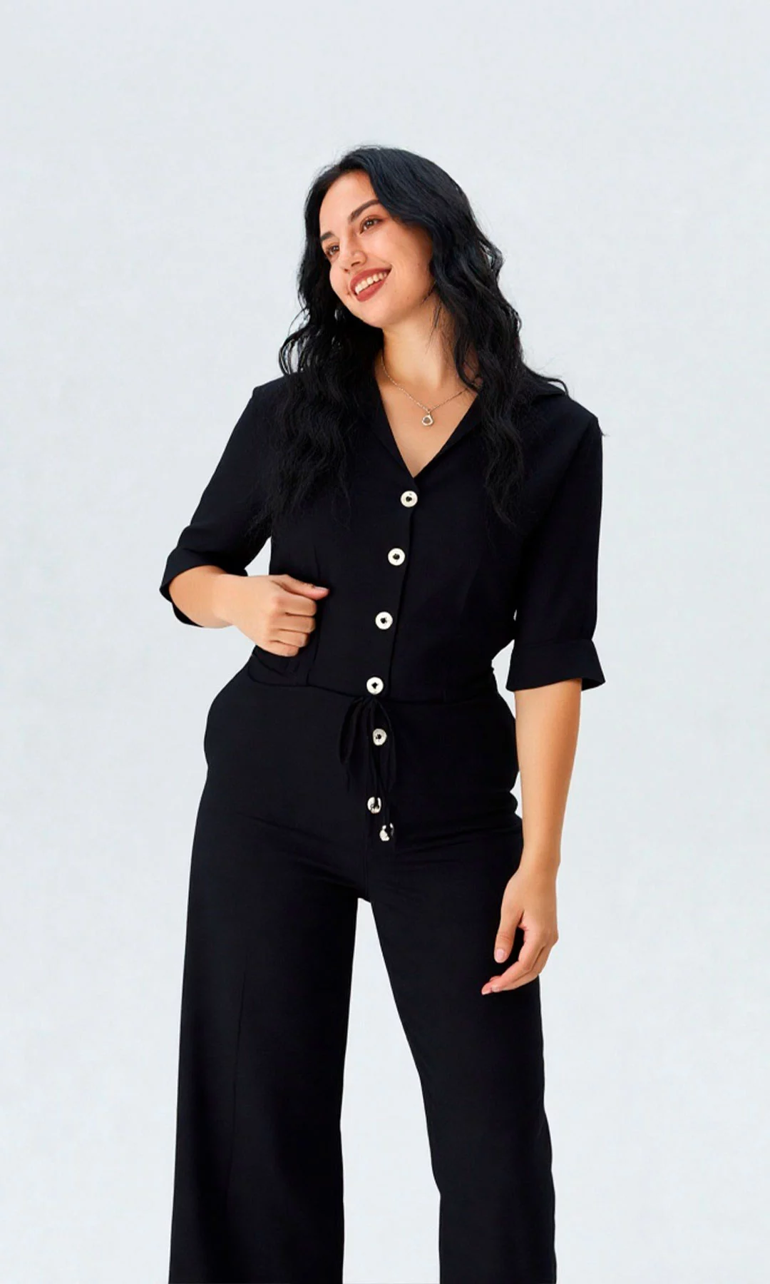 Enterizo mujer manga corta unicolor - Imagen 8