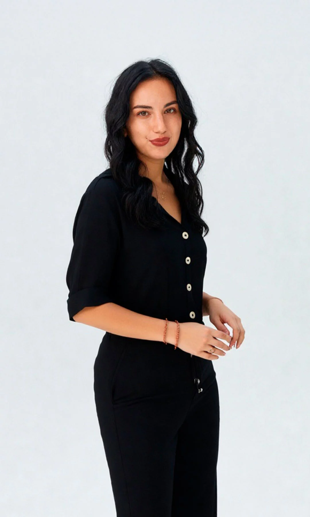 Enterizo mujer manga corta unicolor - Imagen 7