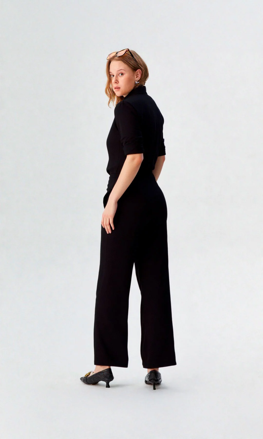 Enterizo mujer manga corta unicolor - Imagen 6