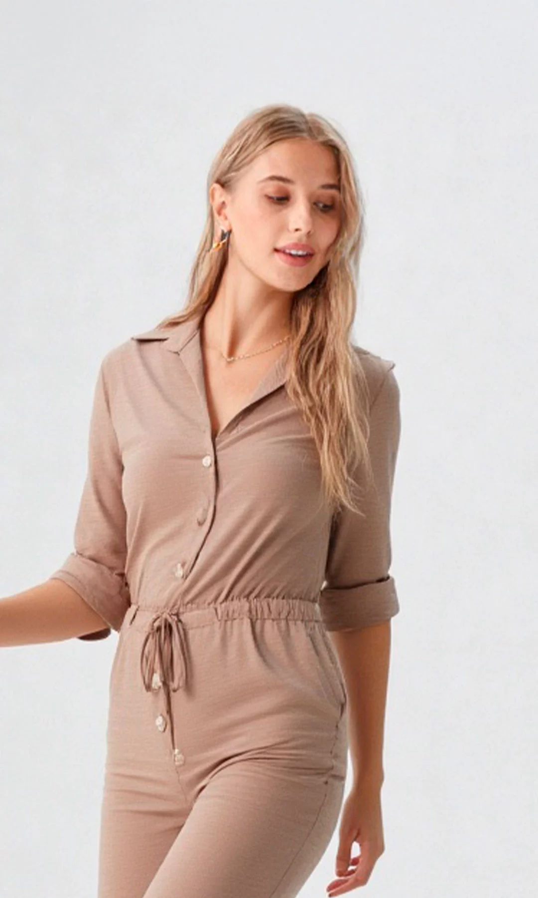 Enterizo mujer manga corta unicolor - Imagen 4