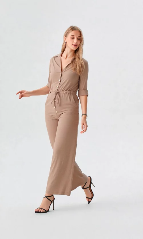 Enterizo mujer manga corta unicolor