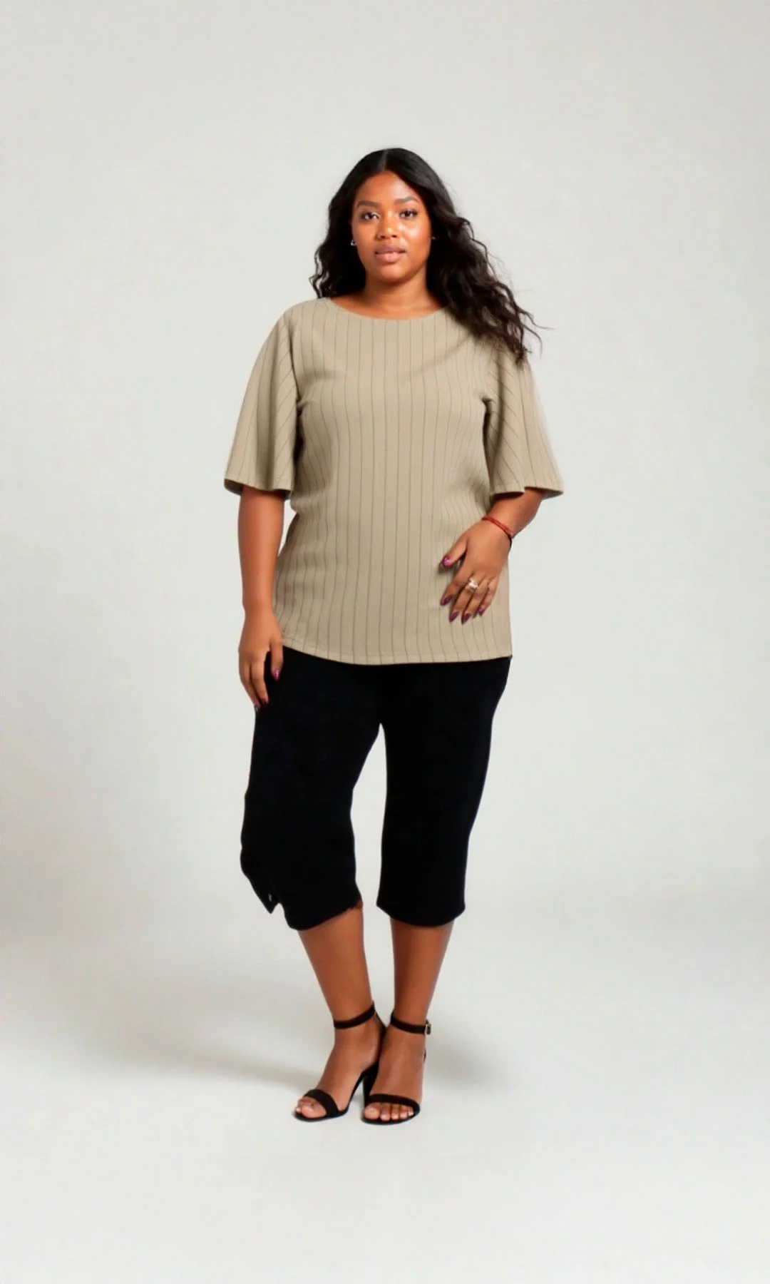 Camiseta mujer manga 3/4 unicolor - Imagen 5