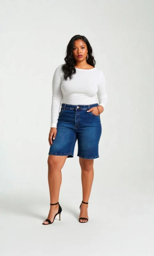 Bermuda mujer unicolor