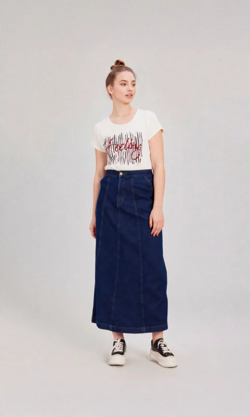 Falda mujer unicolor