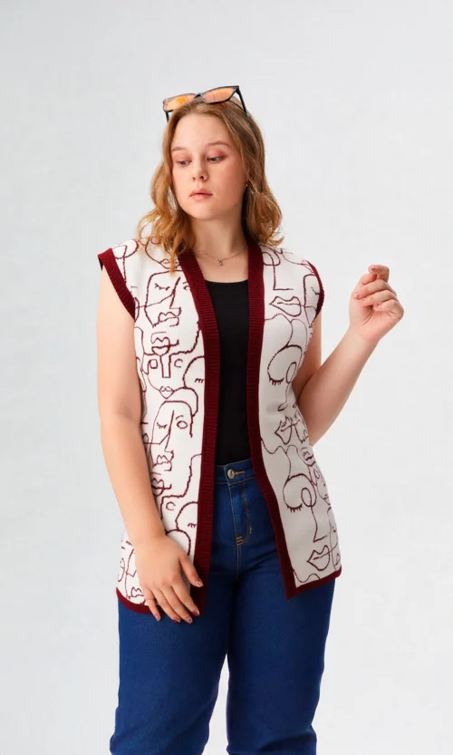 Chaleco mujer estampada