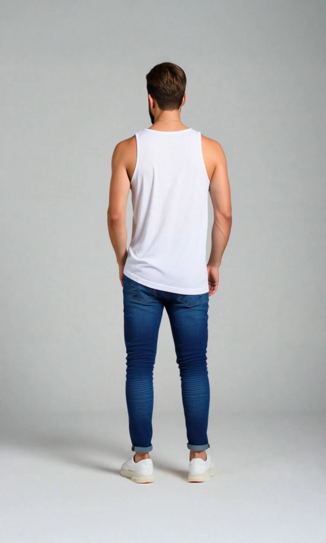 Camisilla hombre manga sisa unicolor - Imagen 3