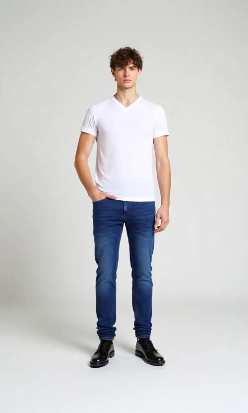 Camisilla hombre manga corta unicolor