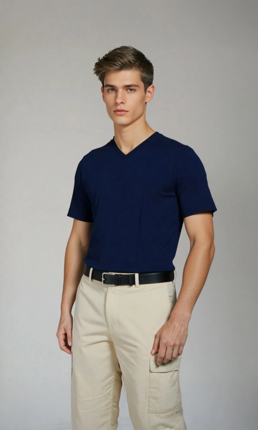 Camisilla hombre manga corta unicolor - Imagen 5