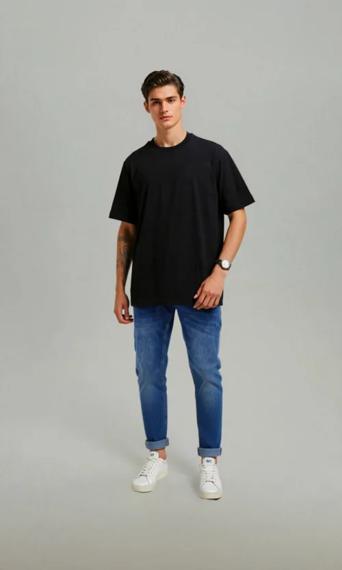 Camisilla hombre manga corta unicolor