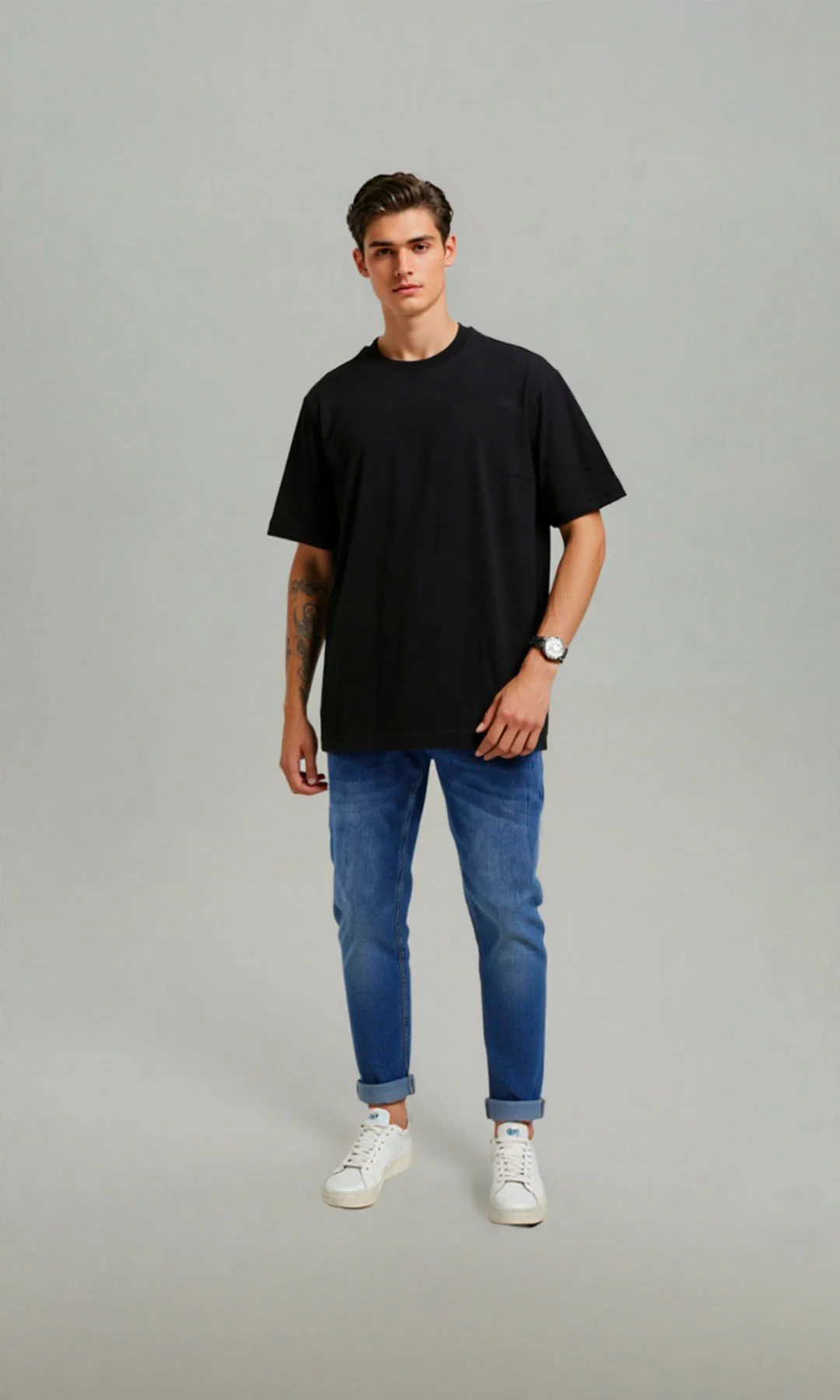 Camisilla hombre manga corta unicolor