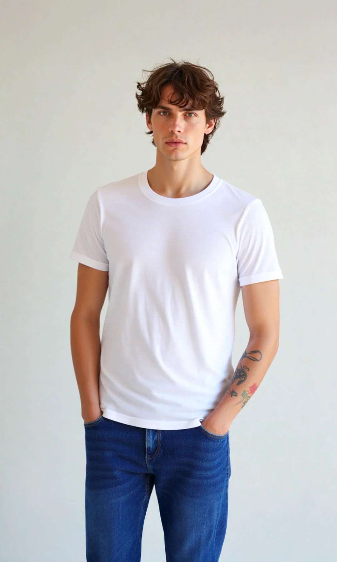 Camisilla hombre manga corta unicolor - Imagen 8