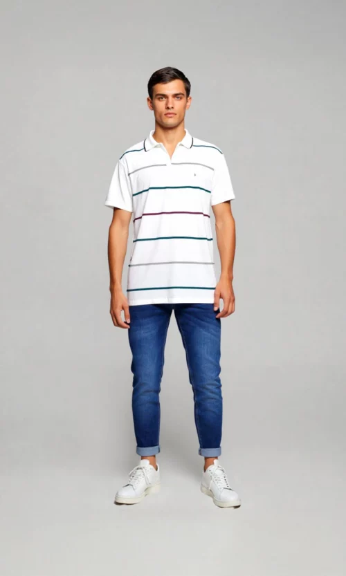 Polo hombre rayas
