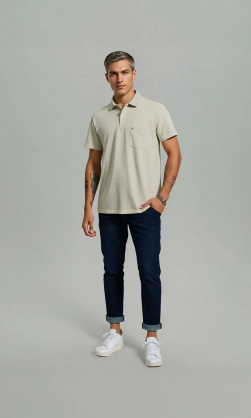 Polo hombre unicolor