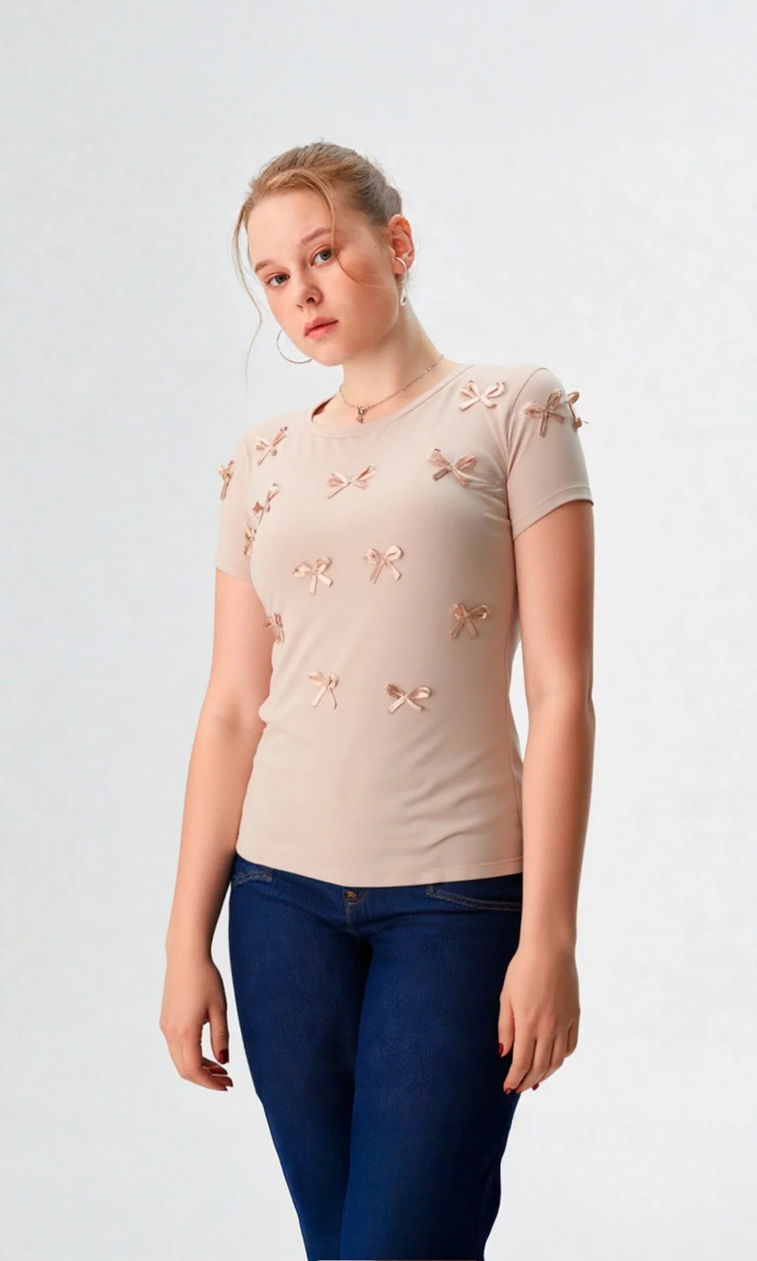 Camiseta mujer manga corta unicolor - Imagen 7