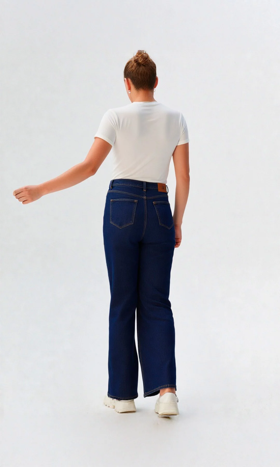 Camiseta mujer manga corta unicolor - Imagen 3