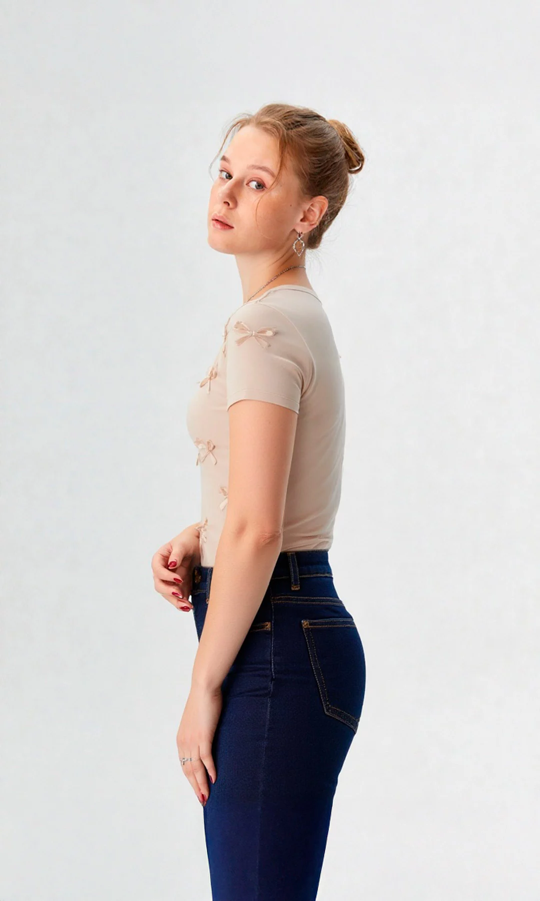 Camiseta mujer manga corta unicolor - Imagen 10