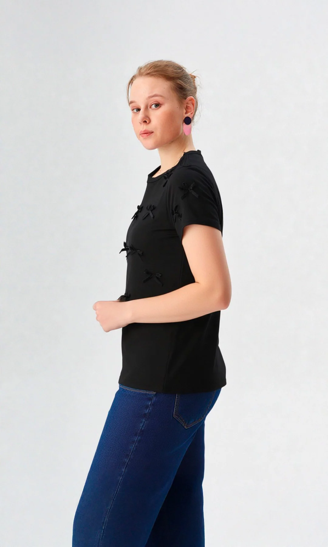 Camiseta mujer manga corta unicolor - Imagen 5